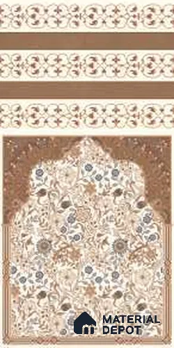 TL 13372 Caryn Brown Decor 1 4 ft x 2 ft Punch Finish Vitrified Tile - 9 mm