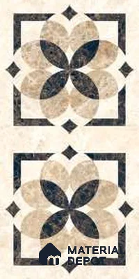 TL 13358 Lizard Crema Decor 4 ft x 2 ft Glossy Finish Vitrified Tile - 9 mm