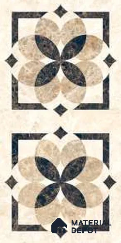 TL 13358 Lizard Crema Decor 4 ft x 2 ft Glossy Finish Vitrified Tile - 9 mm