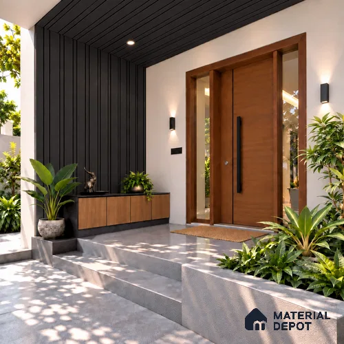 Black Wooden Exterior Wall Panel PN 06471 N Elite Clad 6 Flute Design 9.51 ft x 8.81 inch WPC Panel - 26 mm | Suitable for Balcony, Facade & Open Area | 10-Year Warranty | Width is Subjected to 5% Variation