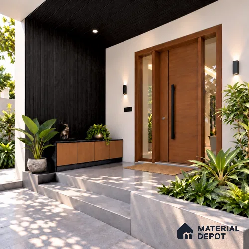 Black Wooden Exterior Wall Panel PN 06471 T Elite Clad Flat Design 9.51 ft x 6.72 inch WPC Panel - 21 mm | Suitable for Balcony, Facade & Open Area | 10-Year Warranty | Width is Subjected to 5% Variation