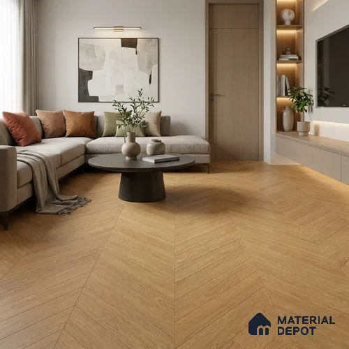 HDF Moon Light Laminate Wood Floor 48 x 12 inch - 8 mm | LF 00330 B | 30 Years Residential Warranty AC5 Grade | 12 Hours+ Water Resistance | DIY Uniclic Installation | Suitable For Living Room, Bedroom & Office | 14 Plank Variations