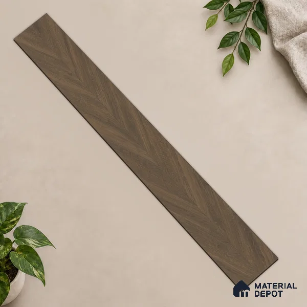HDF Milk Chocolate Laminate Wood Floor 48 x 12 inch - 8 mm | LF 00330 D | 30 Years Residential Warranty AC5 Grade | 12 Hours+ Water Resistance | DIY Uniclic Installation | Suitable For Living Room, Bedroom & Office | 14 Plank Variations