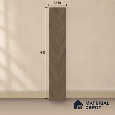HDF Milk Chocolate Laminate Wood Floor 48 x 12 inch - 8 mm | LF 00330 D | 30 Years Residential Warranty AC5 Grade | 12 Hours+ Water Resistance | DIY Uniclic Installation | Suitable For Living Room, Bedroom & Office | 14 Plank Variations