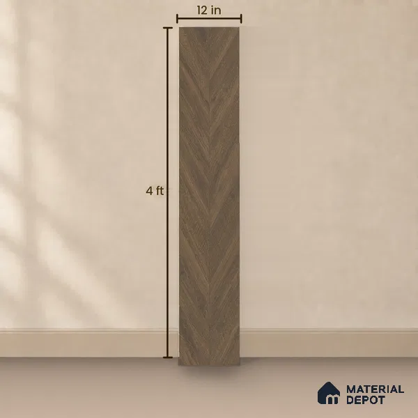 HDF Milk Chocolate Laminate Wood Floor 48 x 12 inch - 8 mm | LF 00330 D | 30 Years Residential Warranty AC5 Grade | 12 Hours+ Water Resistance | DIY Uniclic Installation | Suitable For Living Room, Bedroom & Office | 14 Plank Variations