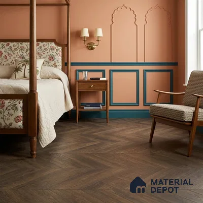 HDF Milk Chocolate Laminate Wood Floor 48 x 12 inch - 8 mm | LF 00330 D | 30 Years Residential Warranty AC5 Grade | 12 Hours+ Water Resistance | DIY Uniclic Installation | Suitable For Living Room, Bedroom & Office | 14 Plank Variations