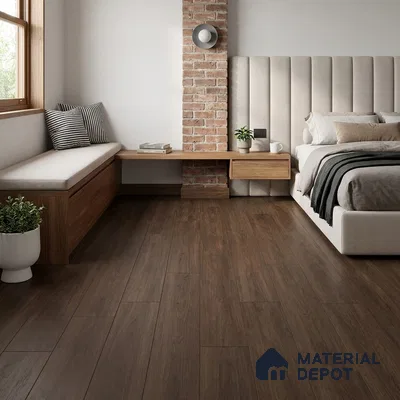 Chevron Engineered Floor EF 00067 B Patternia Burnt Dark Walnut 20 x 4 inch (510x90 mm) - 15 mm | 100% Sustainable | 3 mm Top Layer | 25 Year Warranty | Eco Friendly | Suitable with Underfloor Heating