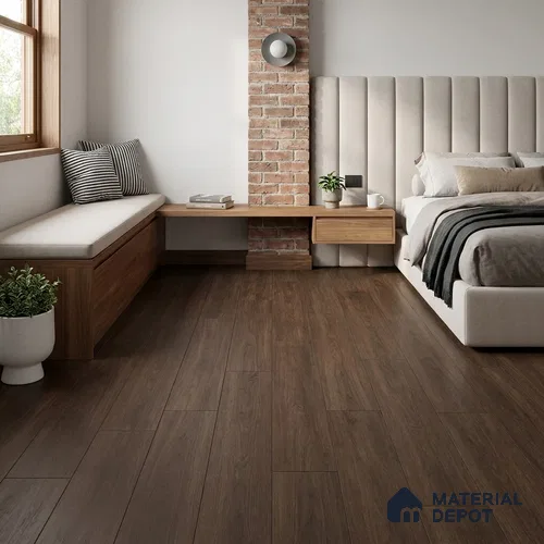 Chevron Engineered Floor EF 00067 B Patternia Burnt Dark Walnut 20 x 4 inch (510x90 mm) - 15 mm | 100% Sustainable | 3 mm Top Layer | 25 Year Warranty | Eco Friendly | Suitable with Underfloor Heating