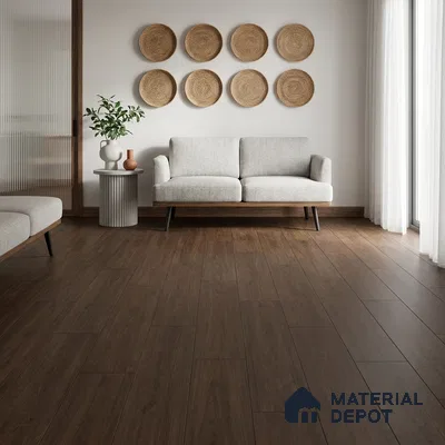 Chevron Engineered Floor EF 00067 B Patternia Burnt Dark Walnut 20 x 4 inch (510x90 mm) - 15 mm | 100% Sustainable | 3 mm Top Layer | 25 Year Warranty | Eco Friendly | Suitable with Underfloor Heating