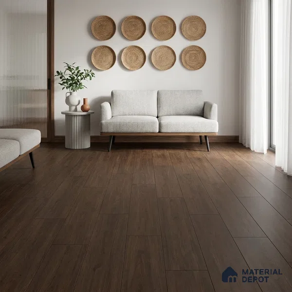 Chevron Engineered Floor EF 00067 B Patternia Burnt Dark Walnut 20 x 4 inch (510x90 mm) - 15 mm | 100% Sustainable | 3 mm Top Layer | 25 Year Warranty | Eco Friendly | Suitable with Underfloor Heating