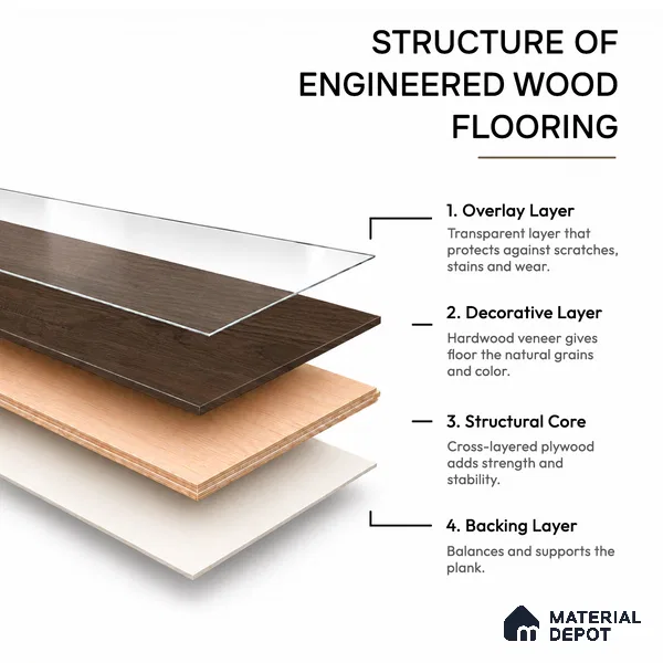 Chevron Engineered Floor EF 00067 B Patternia Burnt Dark Walnut 20 x 4 inch (510x90 mm) - 15 mm | 100% Sustainable | 3 mm Top Layer | 25 Year Warranty | Eco Friendly | Suitable with Underfloor Heating