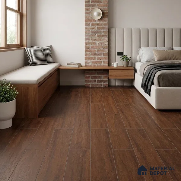 Chevron Engineered Floor EF 00067 Patternia Brown Walnut 20 x 4 inch (510x90 mm) - 15 mm | 100% Sustainable | 3 mm Top Layer | 25 Year Warranty | Eco Friendly | Suitable with Underfloor Heating