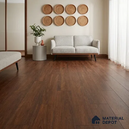 Chevron Engineered Floor EF 00067 Patternia Brown Walnut 20 x 4 inch (510x90 mm) - 15 mm | 100% Sustainable | 3 mm Top Layer | 25 Year Warranty | Eco Friendly | Suitable with Underfloor Heating