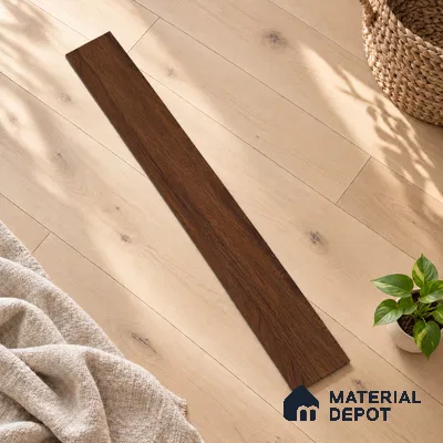 Chevron Engineered Floor EF 00067 Patternia Brown Walnut 20 x 4 inch (510x90 mm) - 15 mm | 100% Sustainable | 3 mm Top Layer | 25 Year Warranty | Eco Friendly | Suitable with Underfloor Heating