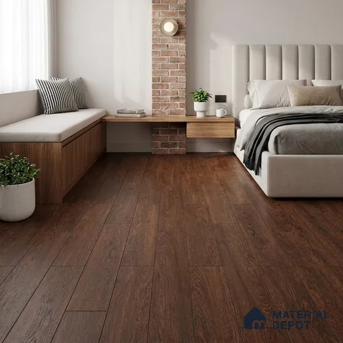 Chevron Engineered Floor EF 00067 E Patternia Smokey Chocolate Oak 20 x 4 inch (510x90 mm) - 15 mm | 100% Sustainable | 3 mm Top Layer | 25 Year Warranty | Eco Friendly | Suitable with Underfloor Heating