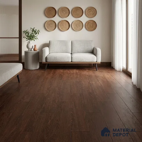 Chevron Engineered Floor EF 00067 E Patternia Smokey Chocolate Oak 20 x 4 inch (510x90 mm) - 15 mm | 100% Sustainable | 3 mm Top Layer | 25 Year Warranty | Eco Friendly | Suitable with Underfloor Heating