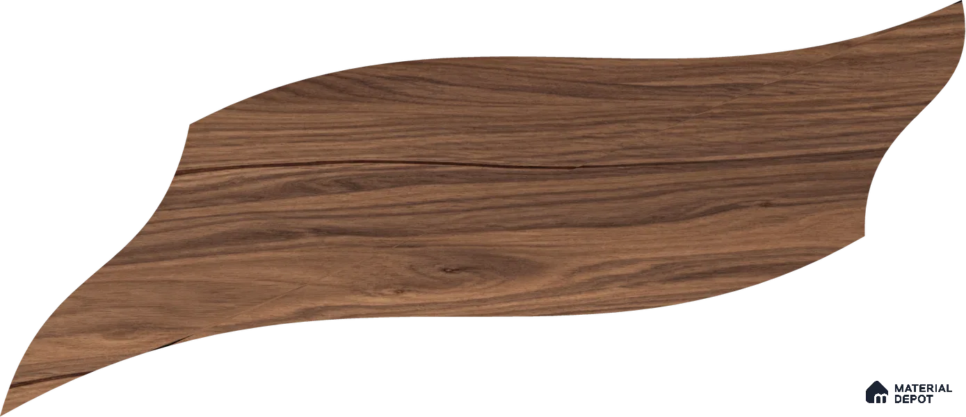 Modular Patterned Petali Walnut Engineered Wood Floor | EF 00076 B | 20 x 9 inch (514x222 mm) - 14 mm | 2 mm Walnut Top Wear Layer | Suitable For Living Room, Bedroom | Silanblok SM Adhesive Glue Down Installation