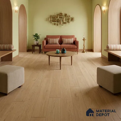 Engineered Wood Floor EF 00068 B Vestige Beige Radiance 75 x 8 inch (1900x194 mm) - 14 mm | 3 Layer Flooring | 3 mm Top Layer | 25 Year Warranty | Eco Friendly | Moisture Resistant | Click Lock Technology