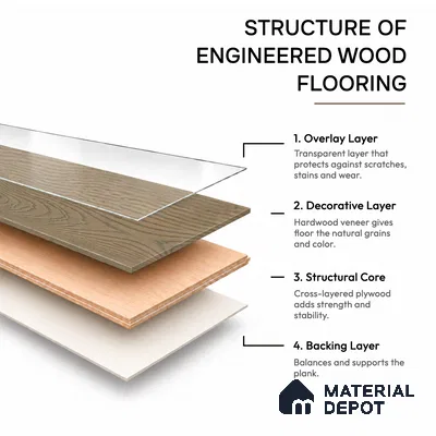 Engineered Wood Floor EF 00068 D Vestige Pearlescent Grey 75 x 8 inch (1900x194 mm) - 14 mm | 3 Layer Flooring | 3 mm Top Layer | 25 Year Warranty | Eco Friendly | Moisture Resistant | Click Lock Technology