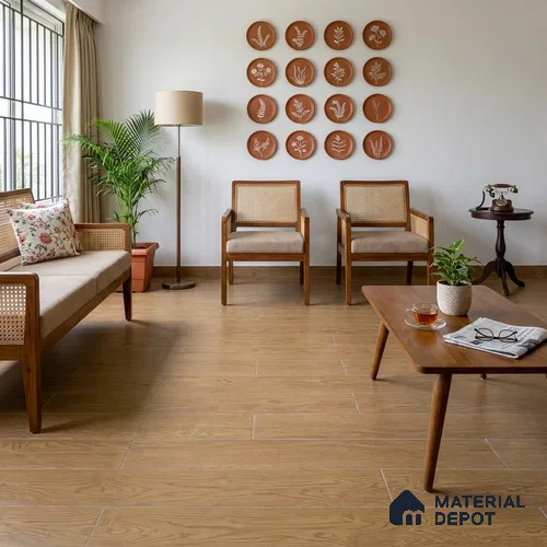 Engineered Wood Floor EF 00068 E Vestige Harvest Gold 75 x 8 inch (1900x194 mm) - 14 mm | 3 Layer Flooring | 3 mm Top Layer | 25 Year Warranty | Eco Friendly | Moisture Resistant | Click Lock Technology