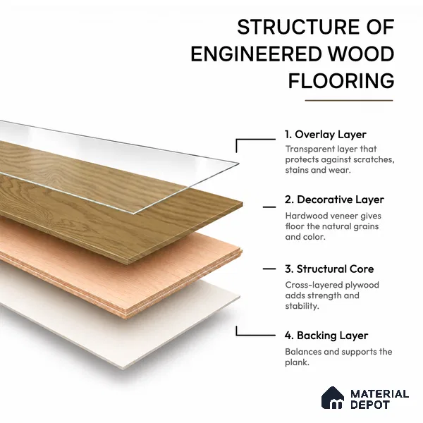 Engineered Wood Floor EF 00068 E Vestige Harvest Gold 75 x 8 inch (1900x194 mm) - 14 mm | 3 Layer Flooring | 3 mm Top Layer | 25 Year Warranty | Eco Friendly | Moisture Resistant | Click Lock Technology