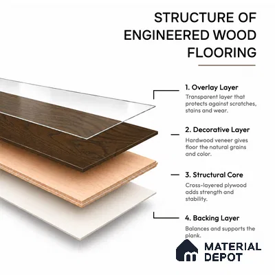 Engineered Wood Floor EF 00068 G Vestige Russet Autumn 75 x 8 inch (1900x194 mm) - 14 mm | 3 Layer Flooring | 3 mm Top Layer | 25 Year Warranty | Eco Friendly | Moisture Resistant | Click Lock Technology