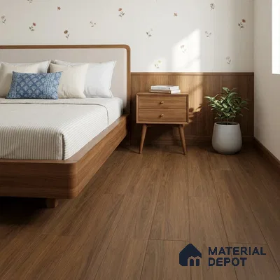 Engineered Wood Floor EF 00068 I Vestige Roasted Nutmeg 75 x 8 inch (1900x194 mm) - 14 mm | 3 Layer Flooring | 3 mm Top Layer | 25 Year Warranty | Eco Friendly | Moisture Resistant | Click Lock Technology