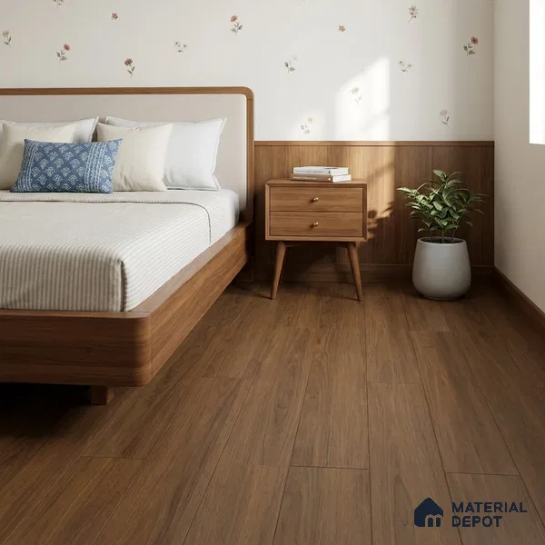 Engineered Wood Floor EF 00068 I Vestige Roasted Nutmeg 75 x 8 inch (1900x194 mm) - 14 mm | 3 Layer Flooring | 3 mm Top Layer | 25 Year Warranty | Eco Friendly | Moisture Resistant | Click Lock Technology