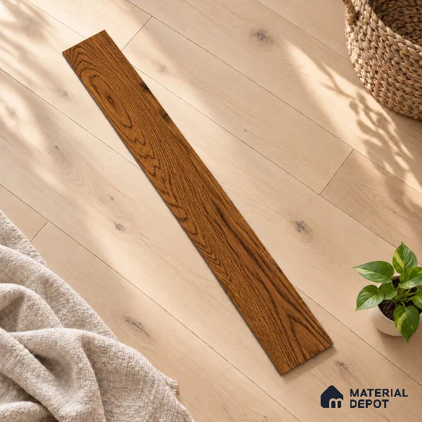 European Oak Engineered Wood Floor EF 00063 Willow Golden Hour 47 x 5 inch (1200x127 mm) - 12 mm | Multilayer Flooring | 2 mm Top Layer | Suitable with Underfloor Heating | UV Lacquer Coating | Brushed Finish | Drop Lock | 25 Years Warranty