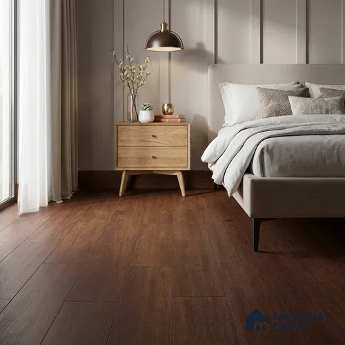 Hardwood Engineered Floor EF 00064 Slimy Brown Walnut 35 x 5 inch (900x120 mm) - 14 mm | Multilayer Flooring | 3 mm Top Layer