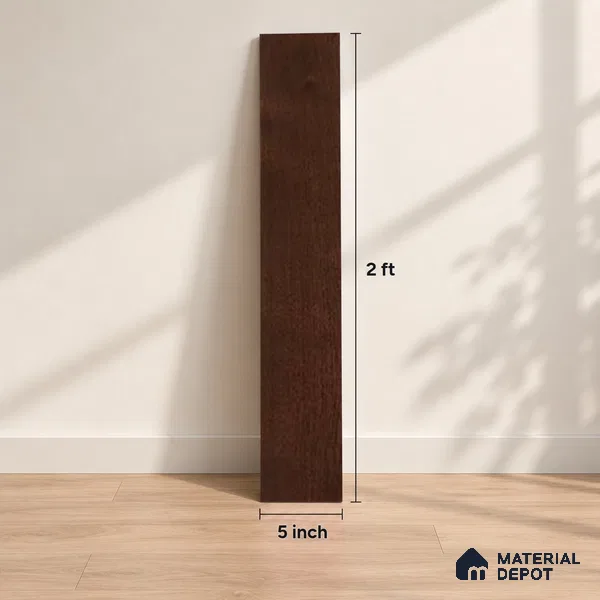 Hardwood Engineered Floor EF 00065 C Slimy Prime Mahogany Walnut (24-75 inch) x 5 inch (600-1900 mm)x125 mm - 14 mm | Multilayer Flooring | 3 mm Top Layer | Random Sizes