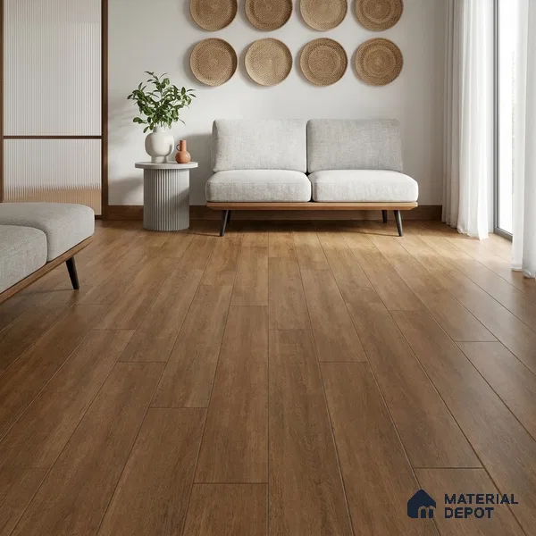 Hardwood Engineered Floor EF 00065 D Slimy Select Walnut Nature (24-75 inch) x 5 inch (600-1900 mm)x125 mm - 14 mm | Multilayer Flooring | 3 mm Top Layer | Random Sizes