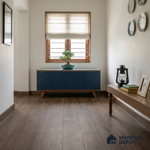 HDF Real Wood Matte Surface Laminate Wood Floor AC5 Grade LF 00339 E Evoke Canary Blonde 48 x 7 inch (1217x168 mm) - 12 mm | Aqua Protect 12 Hours Water Resistance | Anti Static and Stain Resistant | 0.5 mm V Groove | Embossed In Register (EIR) Surface | Uniclic Installation | 36 Plank Variations | 20 Years Warranty