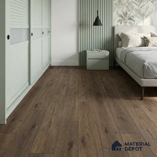 HDF Real Wood Matte Surface Laminate Wood Floor AC5 Grade LF 00339 E Evoke Canary Blonde 48 x 7 inch (1217x168 mm) - 12 mm | Aqua Protect 12 Hours Water Resistance | Anti Static and Stain Resistant | 0.5 mm V Groove | Embossed In Register (EIR) Surface | Uniclic Installation | 36 Plank Variations | 20 Years Warranty