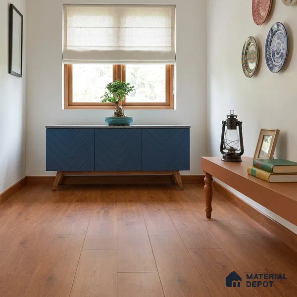 HDF Original Walnut Laminate Wood Floor 48 x 7 inch - 12 mm | LF 00339 | 20 Years Warranty AC5 Grade | 12 Hours+ Water Resistance | DIY Uniclic Installation | Suitable For Living Room, Bedroom & Office | 12 Plank Variations