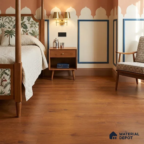 HDF Original Walnut Laminate Wood Floor 48 x 7 inch - 12 mm | LF 00339 | 20 Years Warranty AC5 Grade | 12 Hours+ Water Resistance | DIY Uniclic Installation | Suitable For Living Room, Bedroom & Office | 12 Plank Variations