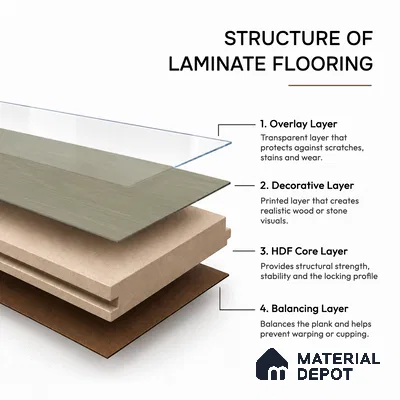 Hybrid HDF Real Wood Matte Surface Laminate Wood Floor AC5 Grade LF 00342 B Elegancia Twilight Whisper 48 x 8 inch (1216x197 mm) - 8 mm | 100% Water Proof | Anti Static and Stain Resistant | 0.5 mm V Groove | EIR Surface | Uniclic Installation | 48 Plank Variations