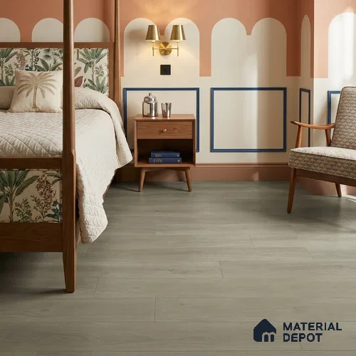 Hybrid HDF Real Wood Matte Surface Laminate Wood Floor AC5 Grade LF 00342 B Elegancia Twilight Whisper 48 x 8 inch (1216x197 mm) - 8 mm | 100% Water Proof | Anti Static and Stain Resistant | 0.5 mm V Groove | EIR Surface | Uniclic Installation | 48 Plank Variations