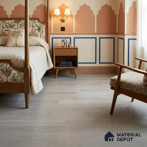 Hybrid HDF Real Wood Matte Surface Laminate Wood Floor AC5 Grade LF 00342 D Elegancia Autumn Russet 48 x 8 inch (1216x197 mm) - 8 mm | 100% Water Proof | Anti Static and Stain Resistant | 0.5 mm V Groove | EIR Surface | Uniclic Installation | 48 Plank Variations