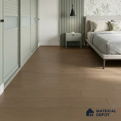 Hybrid HDF Real Wood Matte Surface Laminate Wood Floor AC5 Grade LF 00342 E Elegancia Golden Ember 48 x 8 inch (1216x197 mm) - 8 mm | 100% Water Proof | Anti Static and Stain Resistant | 0.5 mm V Groove | EIR Surface | Uniclic Installation | 48 Plank Variations