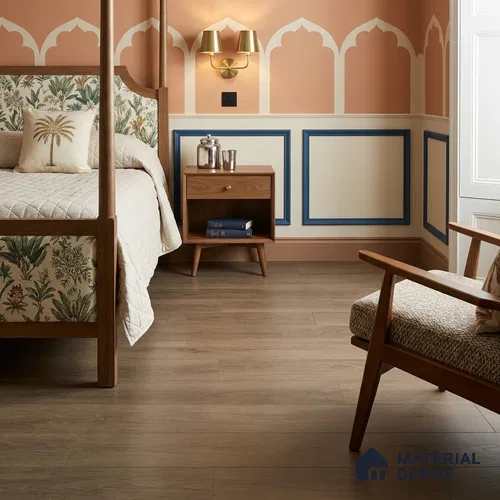 Hybrid HDF Midnight Hue Laminate Wood Floor 48 x 8 inch - 8 mm | LF 00342 H | 25 Years Warranty AC5 Grade | 100 Hours+ Water Proof | DIY Unilin Click Installation | Suitable For Living Room, Bedroom, Kitchen & Office | 48 Plank Variations