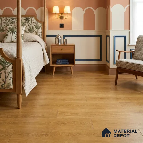 Hybrid HDF Rich Caramel Laminate Wood Floor 73 x 9 inch - 10 mm | LF 00341 B | 25 Years Guarantee AC5 Grade | 100 Hours+ Water Proof | DIY 2G Click Locking Installation | Suitable For Living Room, Bedroom, Kitchen & Office | 36 Plank Variations