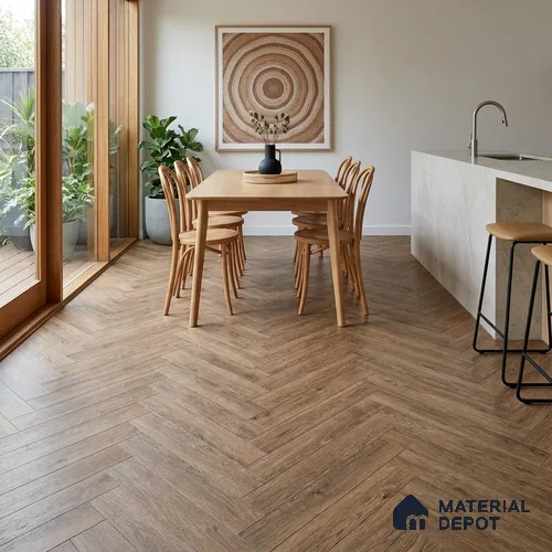 HDF Artisan Oak Wheat Laminate Wood Floor 19 x 4 inch - 12 mm | LF 00336 D | 25 Years Warranty AC5 Grade | 12 Hours+ Water Resistance | DIY Uniclic Installation | Suitable For Living Room, Bedroom & Office | 36 Plank Variations