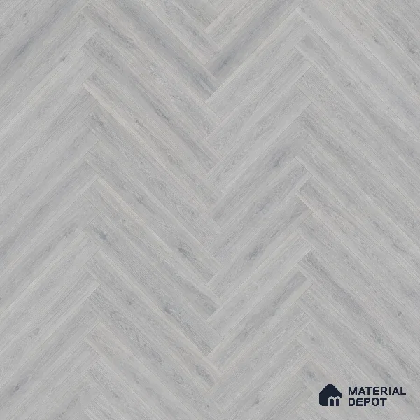 HDF Herringbone Real Wood Matte Surface Laminate Wood Floor AC5 Grade LF 00336 E Beaconia Matt Grey Oak 19 x 4 inch (470x95 mm) - 12 mm | Aqua Protect 12 Hours Water Resistance | Anti Static and Stain Resistant | 0.5 mm V Groove | Real Wood Touch Surface | Uniclic Installation | 36 Plank Variations | 25 Years Warranty