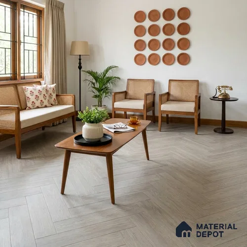 HDF Blanco Zeus Laminate Wood Floor 19 x 4 inch - 12 mm | LF 00338 | 20 Years Warranty AC5 Grade | 12 Hours+ Water Resistance | DIY Uniclic Installation | Suitable For Living Room, Bedroom & Office | 36 Plank Variations
