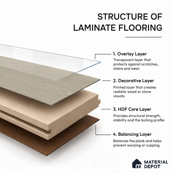 HDF Blanco Zeus Laminate Wood Floor 19 x 4 inch - 12 mm | LF 00338 | 20 Years Warranty AC5 Grade | 12 Hours+ Water Resistance | DIY Uniclic Installation | Suitable For Living Room, Bedroom & Office | 36 Plank Variations