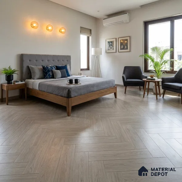 HDF Blanco Zeus Laminate Wood Floor 19 x 4 inch - 12 mm | LF 00338 | 20 Years Warranty AC5 Grade | 12 Hours+ Water Resistance | DIY Uniclic Installation | Suitable For Living Room, Bedroom & Office | 36 Plank Variations