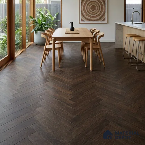 HDF Earthern Oak Laminate Wood Floor 19 x 4 inch - 12 mm | LF 00337 B | 25 Years Warranty AC5 Grade | 12 Hours+ Water Resistance | DIY Uniclic Installation | Suitable For Living Room, Bedroom & Office | 36 Plank Variations