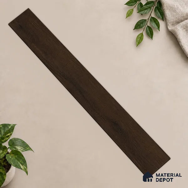 HDF Earthern Oak Laminate Wood Floor 19 x 4 inch - 12 mm | LF 00337 B | 25 Years Warranty AC5 Grade | 12 Hours+ Water Resistance | DIY Uniclic Installation | Suitable For Living Room, Bedroom & Office | 36 Plank Variations