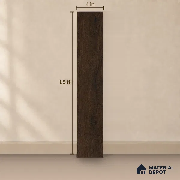 HDF Earthern Oak Laminate Wood Floor 19 x 4 inch - 12 mm | LF 00337 B | 25 Years Warranty AC5 Grade | 12 Hours+ Water Resistance | DIY Uniclic Installation | Suitable For Living Room, Bedroom & Office | 36 Plank Variations